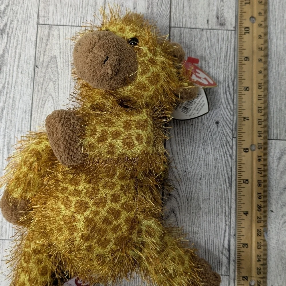 Ty Fluffy Giraffe Plush - Golden and Brown